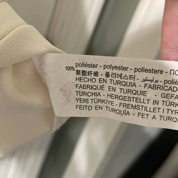 Zara NWOT sheer off white blouse with button details size large - Picture 8 of 8